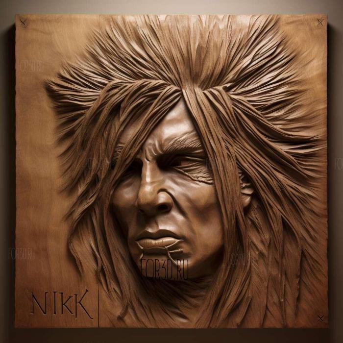 Nikki Sixx 2 stl model for CNC